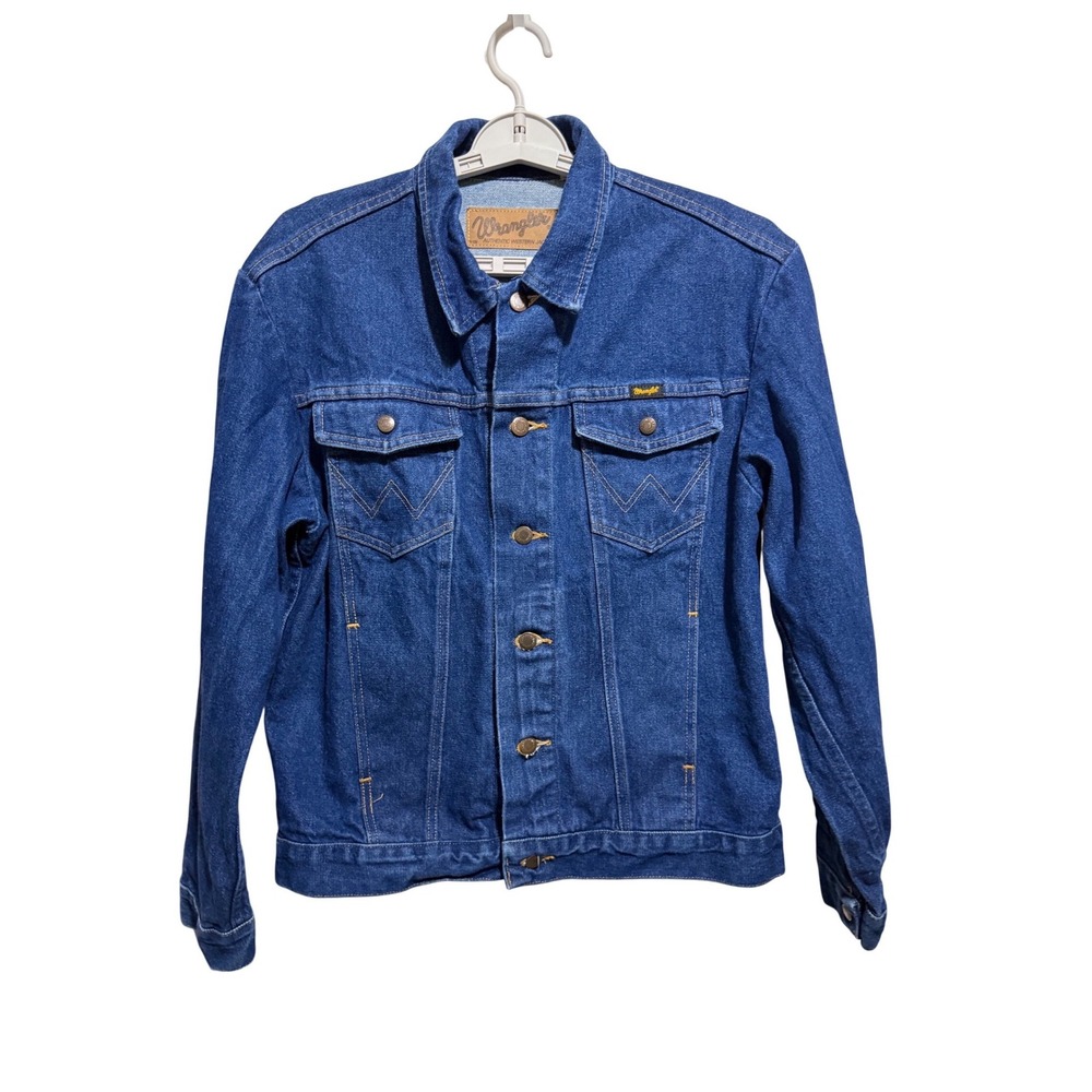 Wrangler Cowboy Cut Denim Jacket Mens Medium Blue Western Trucker Classic